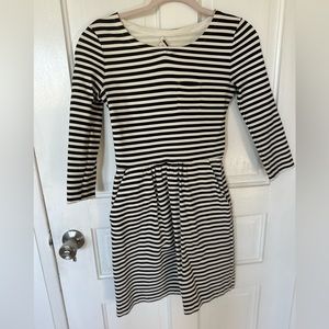 JCREW BLACK & WHITR STRIPED DRESS size 00